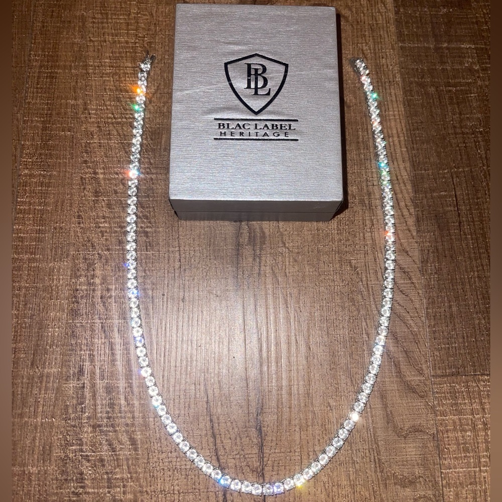Diamond Tennis chain silver 18mm length